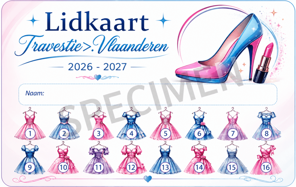 Lidkaart-Travestie.Vlaanderen